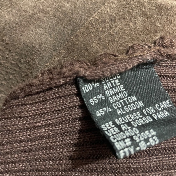 Brown zip suede sweater jacket - Size L - Picture 6 of 6